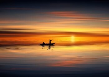 Sunset is the sun’s fiery kiss to the night