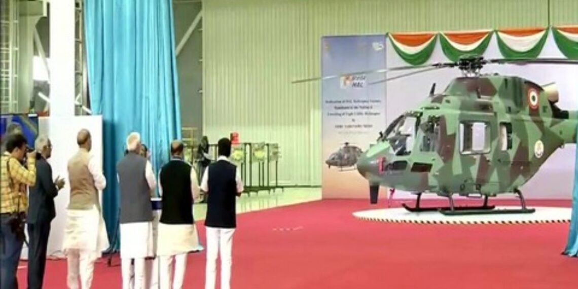 PM Modi opens India’s largest helicopter-making plant in Karnataka.