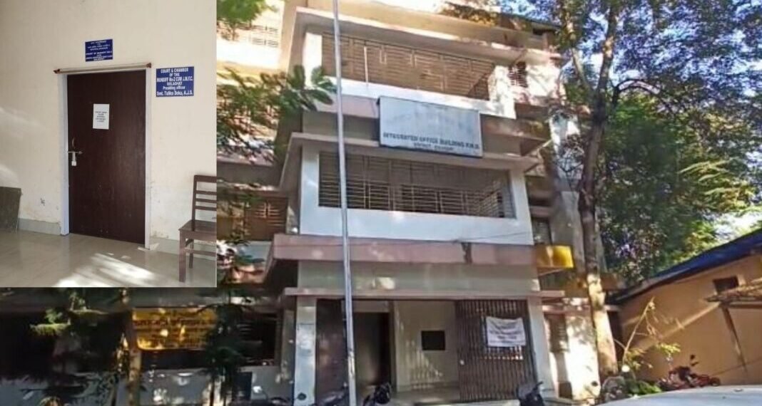 বিশ্বকৰ্মা পূজাৰ দিনাই অঘটন; ভাঙি পৰিল আদালতৰ চিলিং
