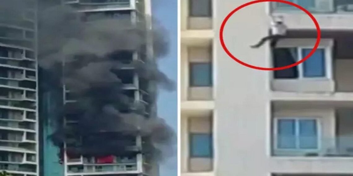 মুম্বাইৰ ৬০ মহলীয়া অট্টালিকাত বিধ্বংসী অগ্নিকাণ্ড; প্ৰাণ ৰক্ষাৰ বাবে জঁপিয়াই মৃত্যুক সাৱটিলে যুৱকে