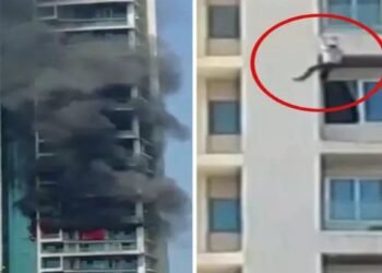 মুম্বাইৰ ৬০ মহলীয়া অট্টালিকাত বিধ্বংসী অগ্নিকাণ্ড; প্ৰাণ ৰক্ষাৰ বাবে জঁপিয়াই মৃত্যুক সাৱটিলে যুৱকে