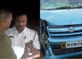 সুৰামত্ত আৰক্ষী জোৱানৰ গাড়ীৰ খুন্দাত প্ৰাণ হেৰুৱালে এজন যুৱকে; আৰক্ষী জোৱান প্ৰদীপ দাসক গ্ৰেপ্তাৰ