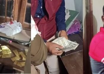 আৰক্ষীয়ে তালাচী চলাইছে আৰক্ষীৰ; আৰক্ষী কনিষ্ঠবলে গোচৰীয়াৰ পৰা টকা লোৱাৰ সময়তে পৰে ধৰা, উদ্ধাৰ নগদ টকাসহ সোণৰ বিস্কুট