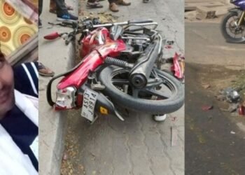ভয়ংকৰ দুৰ্ঘটনা! ট্ৰাকে মহটিয়াই নিয়ে বাইক আৰোহীক; থিতাতে নিহত অতুল নাথ নামৰ এজন যুৱক, ভাঙি চূৰমাৰ হয় বাইকখন