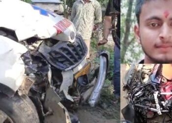 প্ৰাণ ৰক্ষক ‘এম্বুলেঞ্চে’ প্ৰাণ ল’লে ২জন যুৱকৰ; গ্লেমাৰ বাইকেৰে গৈ থকা অৱস্থাত এম্বুলেঞ্চে খুন্দিয়াই, দুৰ্ঘটনাটো ইমানেই ভংয়কৰ আছিল যে দুয়োখন বাহনে সম্পূৰ্ণৰূপে বিধ্বস্ত