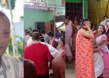 কৰুণ! পুত্ৰৰ বিয়াৰ ৰভাথলীতে উঠিল পিতৃৰ চিতা; একমাত্ৰ পুত্ৰৰ বিয়াৰ আয়োজন চলি আছিল খুব ধুম-ধামেৰে, কিন্তু হঠাৎ ৰভাথলীতে ঢলি পৰিল পিতৃ, তাৰ পিছত হাঁহি-ফূৰ্তিৰ পৰিৱৰ্তে উঠিল কান্দোনৰ ৰোল