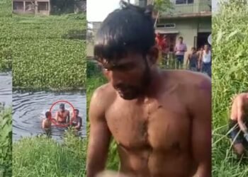 নগাঁৱত চোৰ-পুলিচ খেল! হাতত হেণ্ডকাফ লৈয়ে পলাল চোৰ; আকৌ ধৰিব বুলি ৰাস্তাৰে নগৈ জাঁপ দিয়ে বিলত, তাৰ পিছত আৰম্ভ হ’ল আচল খেল…চাওক Video