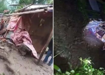 হৃদয় বিদাৰক! প্ৰচণ্ড ভূমিস্খলনত (Massive Landslide) দুটি কণমানি পুত্ৰক বুকুত সাৱটি কৰুণ মৃত্যুক সাৱটিলে মাতৃয়ে; নিশা শুই থাকোতে পাহাৰৰ মাটি ঘহি ঘৰ পুতি পেলায়, প্ৰাণ হেৰুৱায় তিনিওজনে