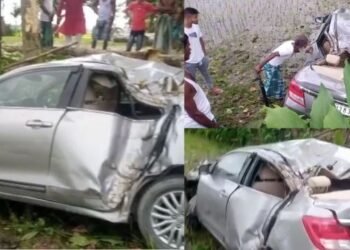 ৰাখে হৰি মাৰে কোনে! ইমান ভয়ংকৰ পথ দুৰ্ঘটনাৰ পিছতো প্ৰাণৰক্ষা পৰিল ৪ গৰাকী যাত্ৰীৰ; দ’ খাৱৈত বাগৰি পৰে দ্ৰুতবেগী ছুইফ্ট ডিজায়াৰ, দুৰ্ঘটনাটো কিমান ভয়ংকৰ হ’ব পাৰে গাড়ীখনৰ অৱস্থা দেখিলেই বুজিব
