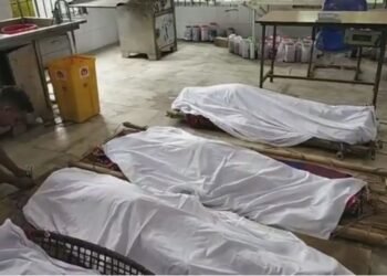 হায় ৰে শক্তি বিভাগ! ছিঙি পৰা বিদ্যুৎ পৰিবাহী তাঁৰত লাগি প্ৰথমে বিদ্যুৎস্পৃষ্ট হয় সন্তান; তাৰ পিছত কণমানিটিক বচাবলৈ গৈ বিদ্যুৎস্পৃষ্ট হয় পিতৃ-মাতৃৰ লগতে ওচৰৰে এজন যুৱক, ৪জনে হেৰুৱালে প্ৰাণ