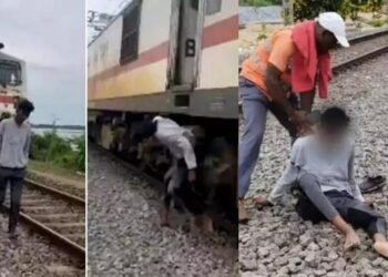 মূৰ্খামীৰ সীমা পাৰ! পিছফালৰ পৰা আহি আছিল ৰে’ল; আগফালে খোজকাঢ়ি খোজকাঢ়ি যুৱকে বনাই আছিল Reel; তাৰ পিছত যি ঘটিল সেয়া হয়তো আপুনি সপোনতো চাব নিবিচাৰিব, হৃদৰোগীসকলে ভিডিঅ’টো নোচোৱাই ভাল, Watch Viral Video